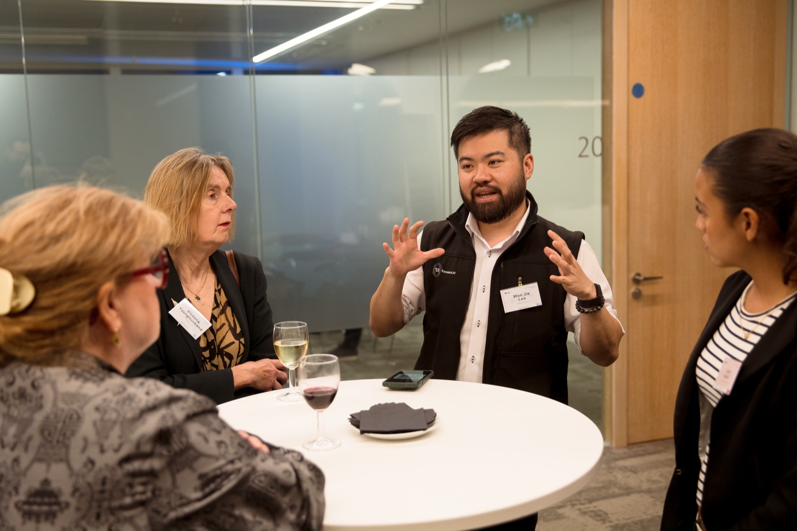 Attendees networking at the Future of Finance event